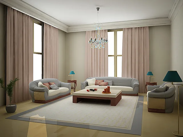Contemporary Living Room Interior Design in Tolichowki