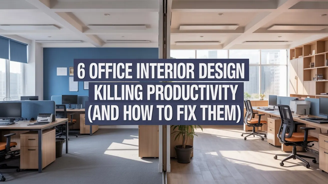 Office interior design mistakes and solutions for productivity in Hyderabad
